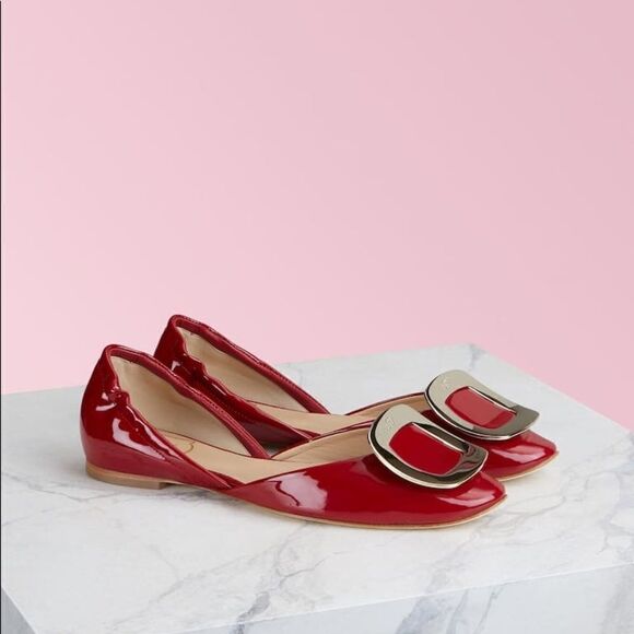 Roger Vivier Chips Ballerina Flats, Fuschia - Picture 7 of 7